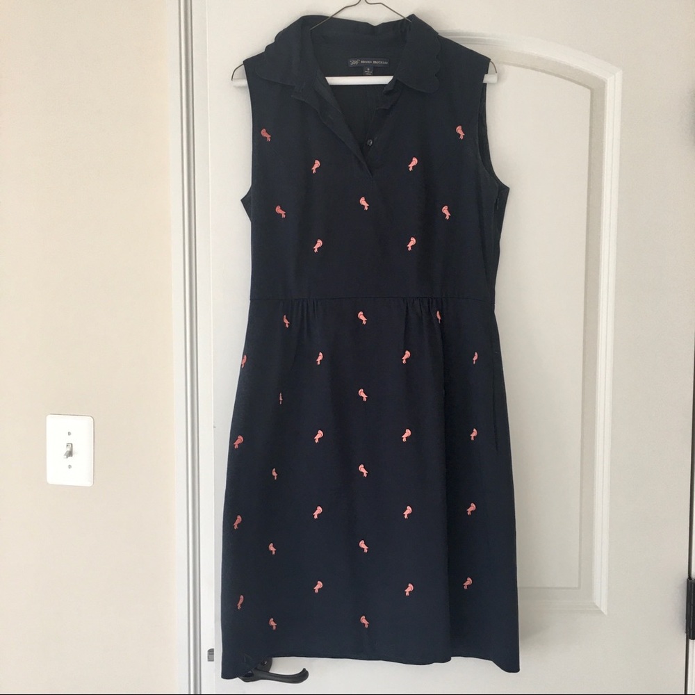 Brooks Brothers Navy Bird Shirt Dress
